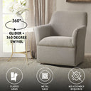 Augustine - Swivel Glider Chair - Gray / Taupe - Madison Park - Swivel Chairs - Elite Enclave Home