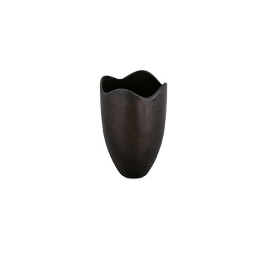 Athena - Cast Aluminum Vase - Blackened Bronze / Brown