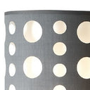 Steel Novelty Floor Lamp With Drum Shade - Silver / Gray And White - HomeRoots - Floor Lamps - Elite Enclave Home