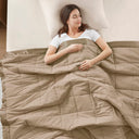 Windom - All Season Hypoallergenic Twin Blanket With 3M Scotchgard - Brown