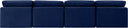Indulge - Velvet 4 Seat Modular Armless Sofa - Meridian Furniture - Stationary Sectionals - Elite Enclave Home