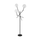 Tri Globe Contemporary Metal Floor Lamp - Black - HomeRoots - Floor Lamps - Elite Enclave Home