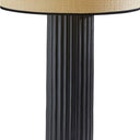 Ceramic Cylinder Table Lamp With Beige Drum Shade - Black - HomeRoots - Table Lamps - Elite Enclave Home