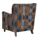 Lainey - Upholstered Ikat Armchair - Blue / Brown / Orange - Uttermost - Arm Chairs - Elite Enclave Home