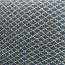 Wool Cube Trellis Pouf Ottoman - Blue And Beige