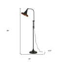 Adjustable Traditional Shaped Floor Lamp With Bronze Dome Shade - Bronze - HomeRoots - Floor Lamps - Elite Enclave Home