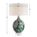Mihaela - Drip Glaze Table Lamp - Blue / Green - Uttermost - Table Lamps- Elite Enclave Home