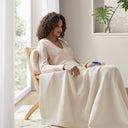 Waffle Weave - King Cotton Blanket - Ivory