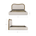 Camilla - Queen Bed - Oat / White / Beige - Moe's Home Collection - Upholstered Beds - Elite Enclave Home