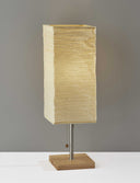 Wildside Paper Shade With Natural Wood Table Lamp - Natural