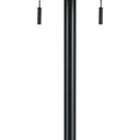 Two Light Traditional Shaped Floor Lamp With Brown Rectangular Shade - Bronze - HomeRoots - Floor Lamps - Elite Enclave Home