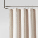 Metro - Woven Clipped Solid Shower Curtain - Sand - Madison Park - Shower Curtains - Elite Enclave Home