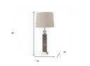 Modern Table Lamps (Set of 2) - Distressed Gray And Silver