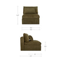 Swift - Slipper Chair - Dark Green - Moe's Home Collection - Stationary Chairs - Elite Enclave Home