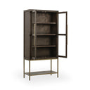 Freemont - Solid Wood Tall Cabinet - Brown - Classic Home - Display Cabinets - Elite Enclave Home
