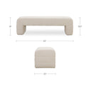 Verity - Bench - Oatmeal - Moe's Home Collection - Upholstered Benches - Elite Enclave Home