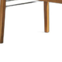 81" Solid Wood Outdoor Dining Table With Umbrella Hole - Brown