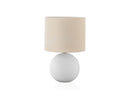 16" Ceramic Round Table Lamp With Drum Shade - Cream