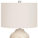 Ceramic Urn Table Lamp With Drum Shade - Cream - HomeRoots - Table Lamps - Elite Enclave Home