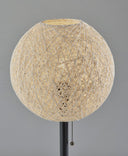 Metal Candlestick Table Lamp With Off - White Globe Shade - Antiqued Bronze - HomeRoots - Table Lamps - Elite Enclave Home