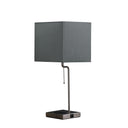 Bedside Table Lamp With Gray Square Shade - Gray