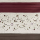 Serene - Embroidered Floral Shower Curtain - Red - Madison Park - Shower Curtains - Elite Enclave Home