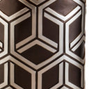 Deep Geo Weave Table Lamp - Brown And Silver