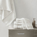 Turkish - 6 Piece Bath Towel Set - White - Madison Park Signature - Towel Sets - Elite Enclave Home