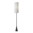 Dramatic Floor Lamp Bell Shaped Base In Nickel Finish Metal - Black - HomeRoots - Floor Lamps - Elite Enclave Home