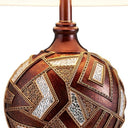 Mosaic Design Table Lamp - Brown Metallic