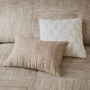 Walter - California King 7 Piece Printed Comforter Set - Taupe