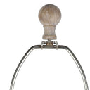Solid Wood Table Lamp Coastal With Fish Empire Shade - Distressed Natural