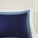 Larkspur - 3M Scotchgard Diamond Quilting Reversible Down Alternative Comforter Set - Navy / Light Blue