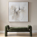 Still Crossing - Abstract Painting - Black / Brown / Gray / White