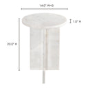 Grace - Marble Accent Table - White - Moe's Home Collection - Accent Tables - Elite Enclave Home
