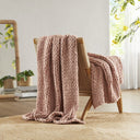 Chunky Double Knit - Handmade Throw - Blush - Madison Park - Throws - Elite Enclave Home