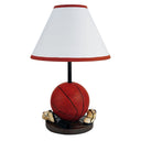 Bedside Table Lamp With White Shade - Orange