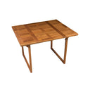 45" Solid Wood Folding Outdoor Side Table - Brown