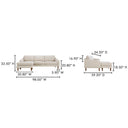 Quinn - Sectional - Oatmeal - Moe's Home Collection - Stationary Sectionals - Elite Enclave Home