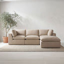 Cates - Ottoman - Pebble - Moe's Home Collection - Upholstered Ottomans - Elite Enclave Home