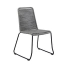 23" Metal Outdoor Dining Chair (Set of 2) - Gray