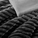 Avril - King/California King Fluffy Ribbed Plush Comforter Set - Gray Ombre - Intelligent Design - Comforters & Sets - Elite Enclave Home