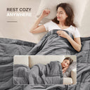 Windom - All Season Hypoallergenic Twin Blanket With 3M Scotchgard - Charcoal