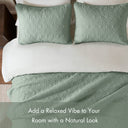 Quebec - King Reversible Coverlet Set - Seafoam