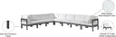 Nizuc - Outdoor Patio 8 Piece Modular Sectional With Gray Frame