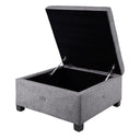 Aspen - Ottoman - Charcoal - Madison Park - Storage Ottomans - Elite Enclave Home