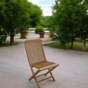 24" Solid Wood Indoor Outdoor Deck Chair - Brown