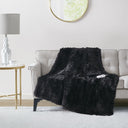Malea - Shaggy Heated Throw - Black - Serta - Heated Throws - Elite Enclave Home