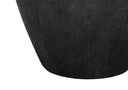Ceramic Round Table Lamp With Ivory Empire Shade - Black - HomeRoots - Table Lamps - Elite Enclave Home