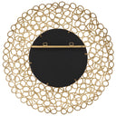 Swirl - Round Mirror - Gold